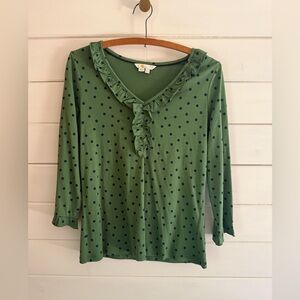 NEW BODEN FEDERICA Polka Dot Jersey Top Women’s US 6 / UK 10